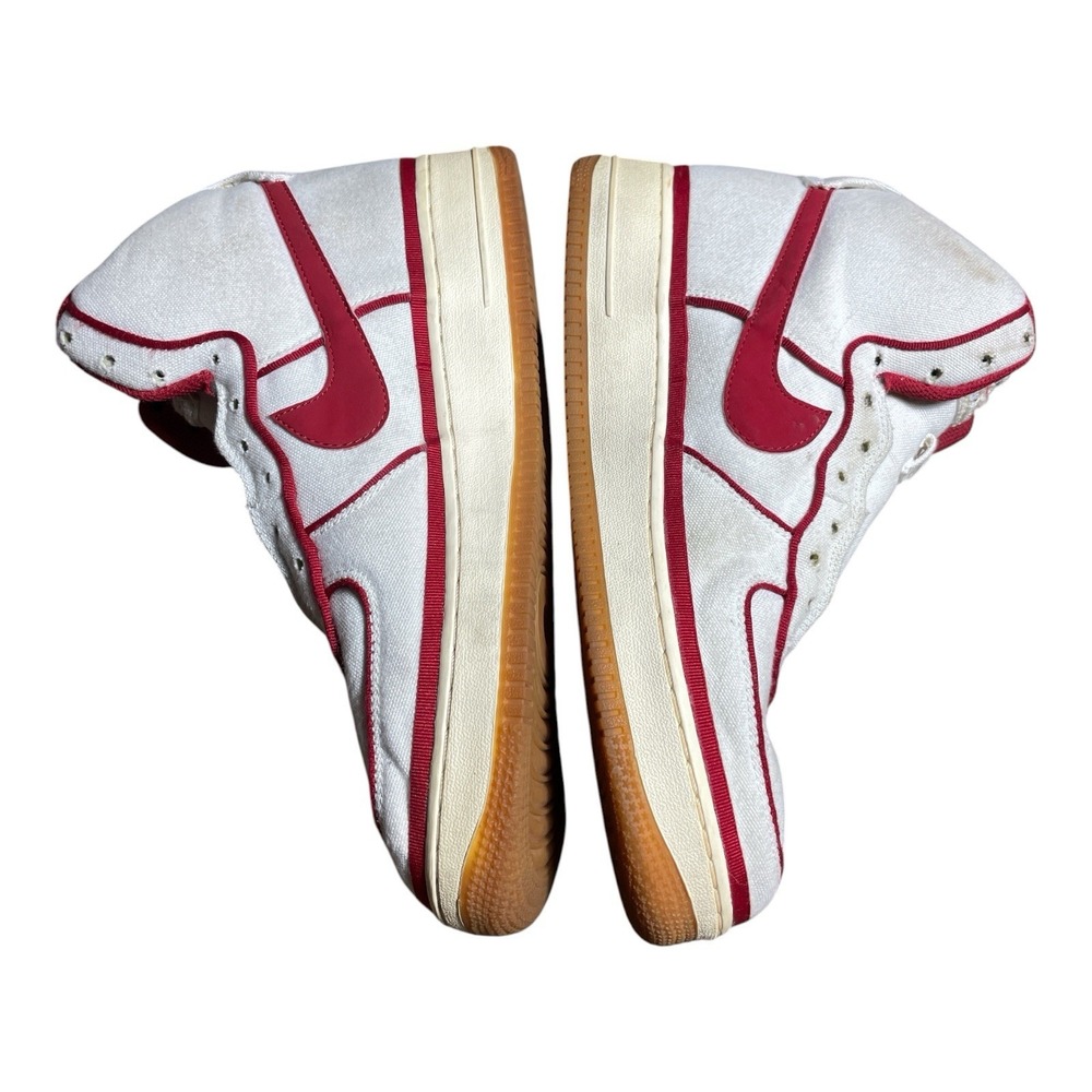 RARE Nike Air Force 1 AF1 07 LV8 Sail Bloodline Red 806403-101 Men's Shoes 10.5 - Picture 3 of 8